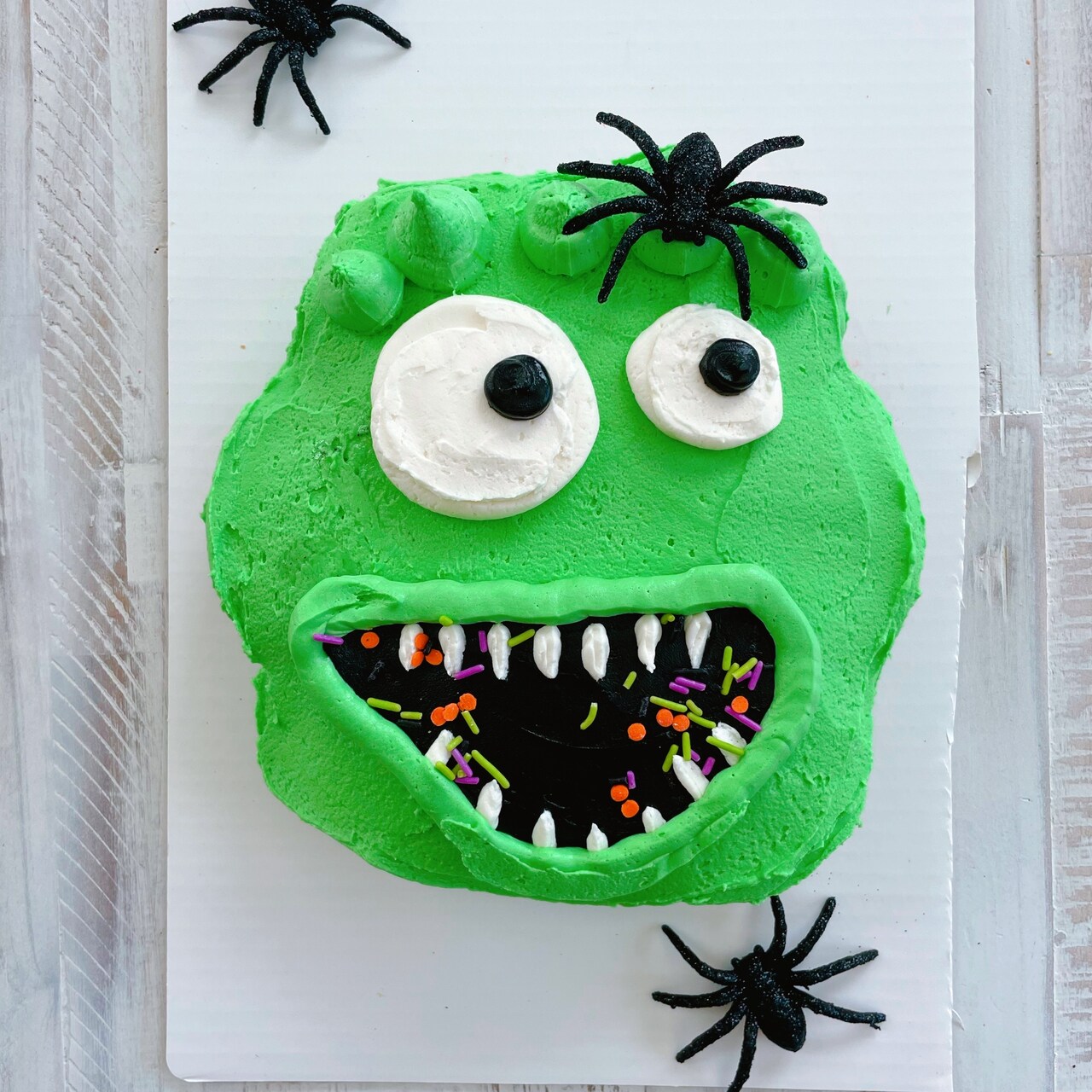 Pull-Apart Monster Cupcake Cake With Glow in the Dark Eyes